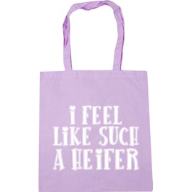 Hippowarehouse I feel like such a heifer Tote Shopping Gym Beach Bag 42cm x38cm, 10 litres