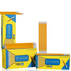 NARIO PRODUCTS Pencils Bulk of 50: Pre Sharpened #HB Drawing Pencils for Kids, Teens, & Adults, White Eraser - 7.5 Hexagonal Shape for Graphite Sketching, Perfect for Tests & Projects