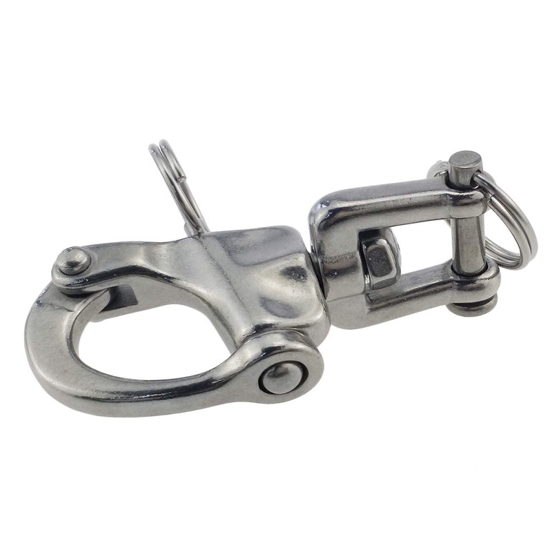 keehui 4Packs of 2-3/4inch Jaw Swivel Snap Shackle 316 Stainless