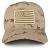 American Flag Embroidered Camo Tactical Operator Structured Cotton Cap -