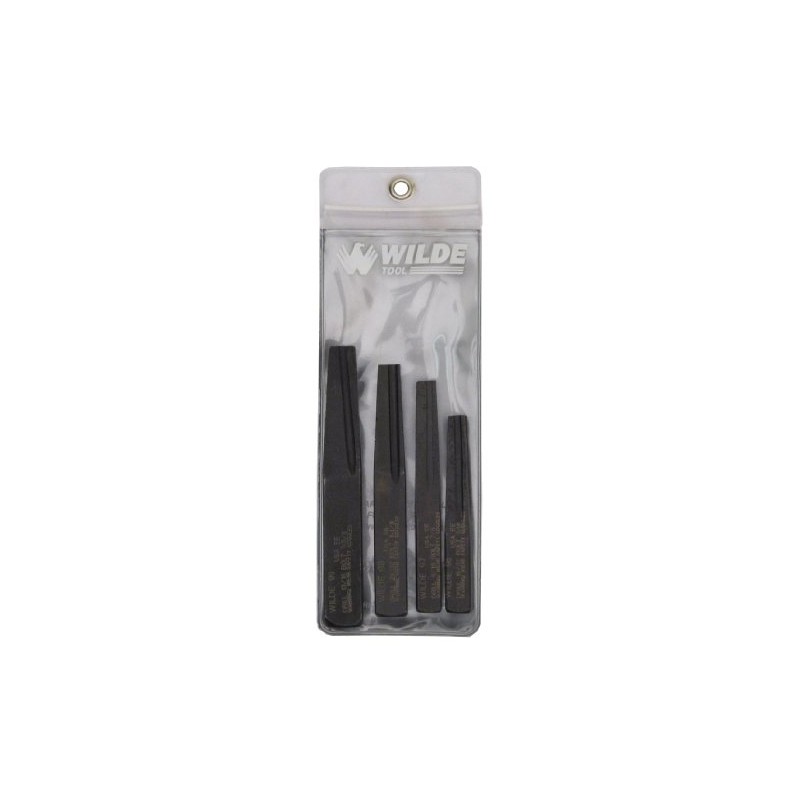 Wilde Tool 89/VP 4-Piece Screw Extractor Set-Vinyl Pouch