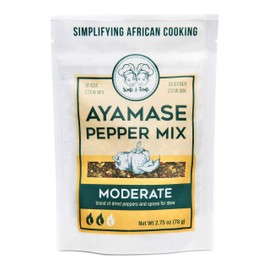 Simi & Temi Ayamase Pepper Mix | Nigerian Stew| No Preservatives| Dried Peppers| 2.75 oz | Moderate Spicy
