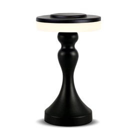 Leroxo Portable Metal LED Table Lamp,Cordless Battery Table Lamp,3 Color Touch Control Rechargeable Desk Lamp,3-Levels Brightness Bedside Battery Lamp,Night Light for Kids Nursery,Dining Room Lamp