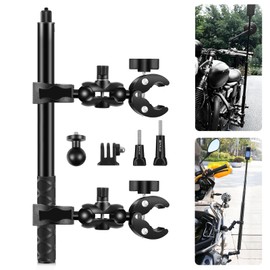 PULUZ Crab Clamp Camera Mount for GoPro, Super Clamp Ball Head Mount Bike Motorcycle Handlebar Attachments with 1/4" Thread