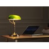 Newrays Green Glass Bankers Desk Lamp with Pull Chain Switch