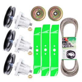 SCBHWJ Deck Rebuild Kit for Cub Ca det 46" Deck for (3) Spindle 618-0660 742-0645 (2) Blade 742-04125 (1) Belt 756-04129B (2) Idler 756-04129B for Cub Ca det LT1045 LT1046 I1046 Mower
