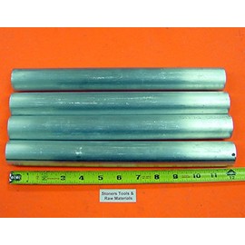 4 Pieces 1-5/8" Aluminum 6061 Round Rod 12" Long Solid Lathe Bar Stock 1.625"