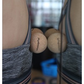 MassageFee Foot Massager Fascia Ball Cork Massage Ball Self Massage of Trigger Points & Fascia of the Feet, Calves, Buttocks, Neck, Shoulder & Back