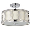 Chloe Lighting Bronx Transitional 2 Light Chrome Semi-Flush Ceiling Fixture