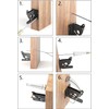 Pair of Black Self Locking Gate Latch Automatic Gravity Lever