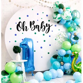 MUNILAIL Oh Baby Decal Sign for Backdrop Felt Black Baby Shower Sign for Gender Reveal 1st Birthday Party Decoration
