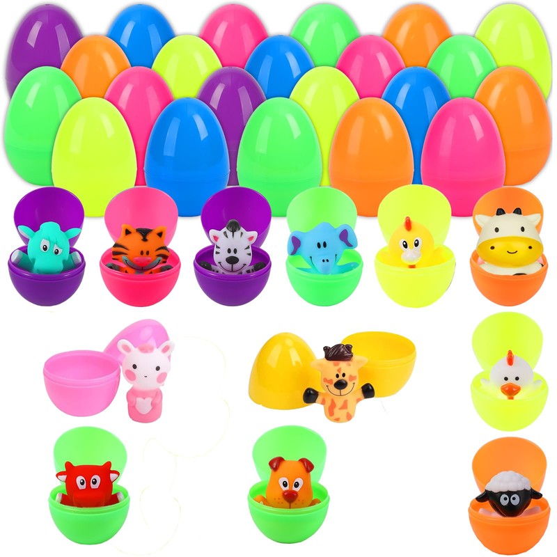 12 pcs Easter Eggs Filled with Finger Puppets for Easter