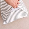 JELLYMONI 100% Natural Cotton Striped Pillowcases Set, 2 Pack White