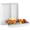 YHOSSEUN Porcelain Serving Platters Rectangular Trays White Serving Platters for