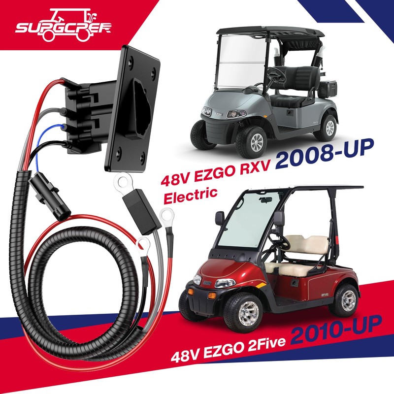 SUPGCPER EZGO Charger Receptacle, Golf Cart 48V Charger Port for