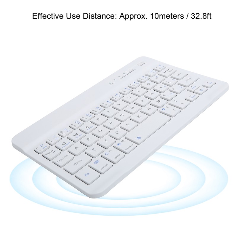 Mini Keyboard Bluetooth Portable 59 Keys Tablet Computer Supplies White