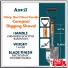 Anvil 18 In. Wood D-Grip Short Handle Carbon Steel Compact