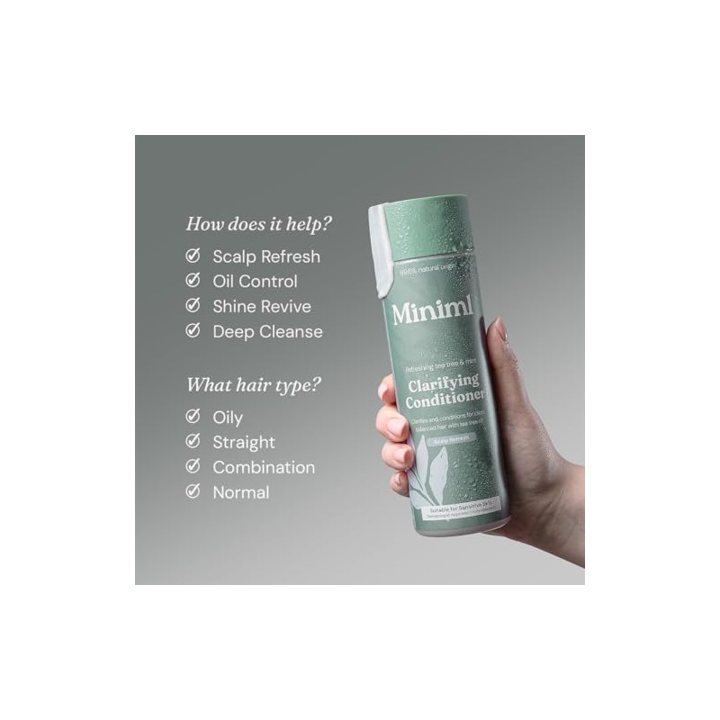 Miniml Clarifying Hair Conditioner - Refreshing Tea Tree & Mint