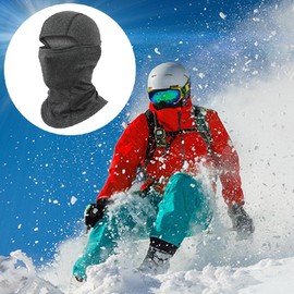 EOMECUIGAO Balaclava Ski Mask, Windproof Full Face Mask, Hooded Warm Mask, Shiesty Mask, Breathable Face Cover for Winter Outdoor (Ma Black)