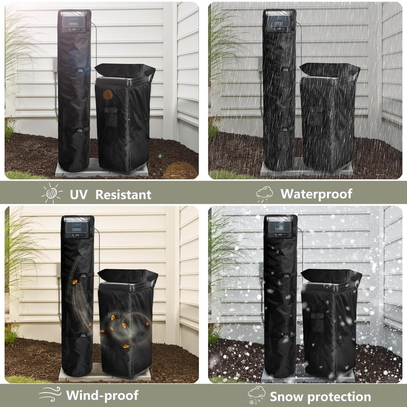 Bitubi 2Pcs Water Softener Cover, Outdoor Softener Tank/Filter Cover +