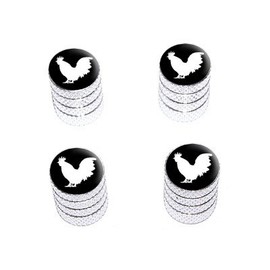 GRAPHICS & MORE Rooster - Cock - Tire Rim Wheel Valve Stem Caps - Aluminum