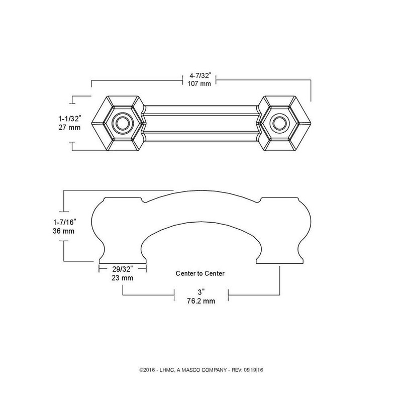 Franklin Brass Victorian (5-Pack) Cabinet Handles 3" Hole Center Clear