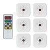 LED Under Cabinet Slim Puck Light 6-Pack, Universal Remote Control