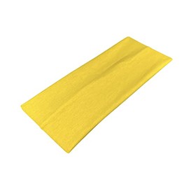 WESTEND CHOICE 9cm Wide Headbands Soft Head Band Plain Stretchy Unisex Kylie headband Bandeau Headbands for Women & Men Gym Yoga Hair Band (Yellow)