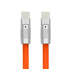 NFHK Orange USB4 Type C Male to Female 240W Power 40Gbps Data 8K Video Adapter Low Profile Up Down Angled for NS Phone Laptop