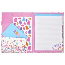 iscream 9" x 12" Clipboard Portfolio with Notepad, Envelopes and Stickers - Jelly Bears
