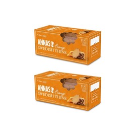 Anna's Orange Thins Swedish Cookies 5.25 Oz (Pack of 2)