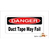 Danger Duct Tape May Fail Offroad Bumper Sticker/Decal