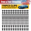 190x Car Clips for Hole Plastic Rivets Retainer Fender Push