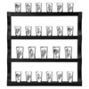 DoubleFill Wood Shot Glass Display Case Shot Glasses Holder Wall