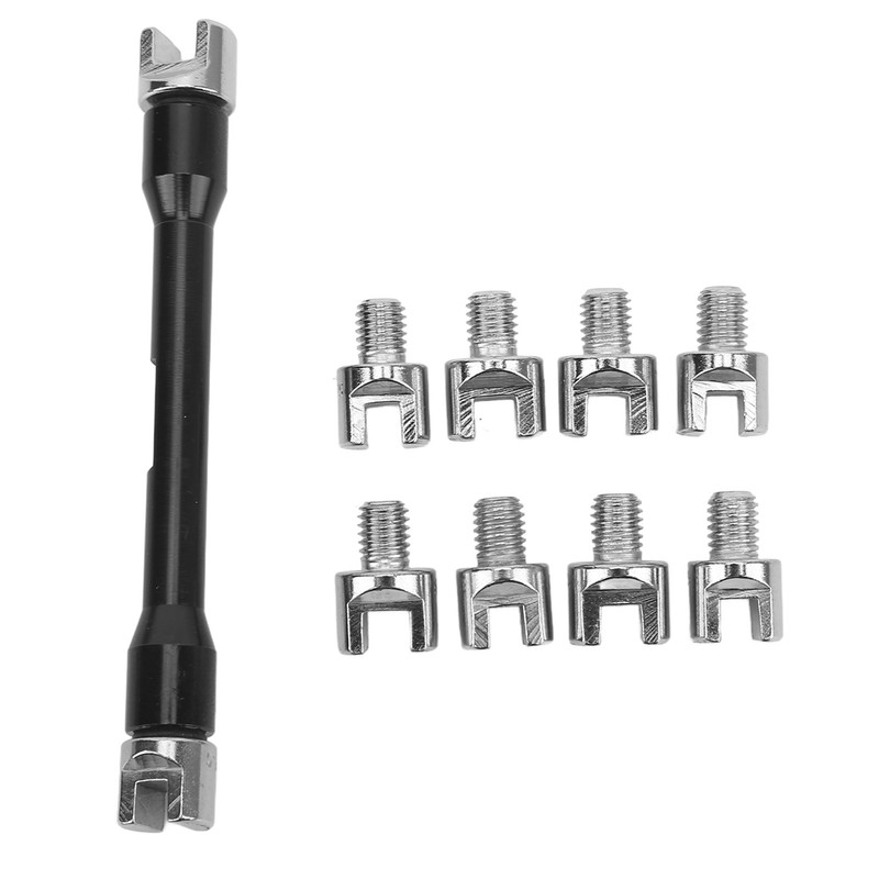Motorcycle Spoke Wrench Set Spoke Spanner Kit with 10 Interchangeable