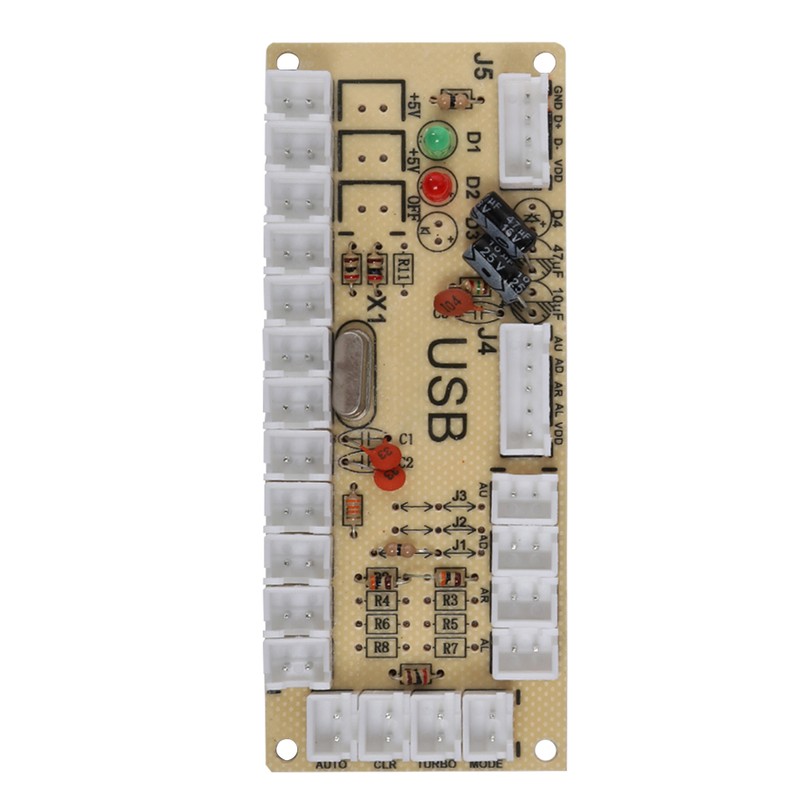 Arcade Game USB Encoder Controller with Acrylic Crystal Case for