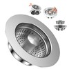 MOWETOO Drain Strainer Kitchen Sink and Sink Plug, 3-in-1 Pop-Up