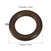 sourcing map 6Pcs Wooden Curtain Drapery Rings, 2.75 Inch Curtain