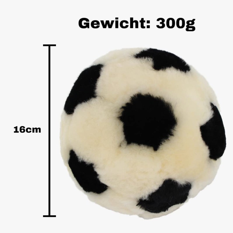 TISCO Lambskin Ball for Dogs, 16 cm Large Ball, Outdoor