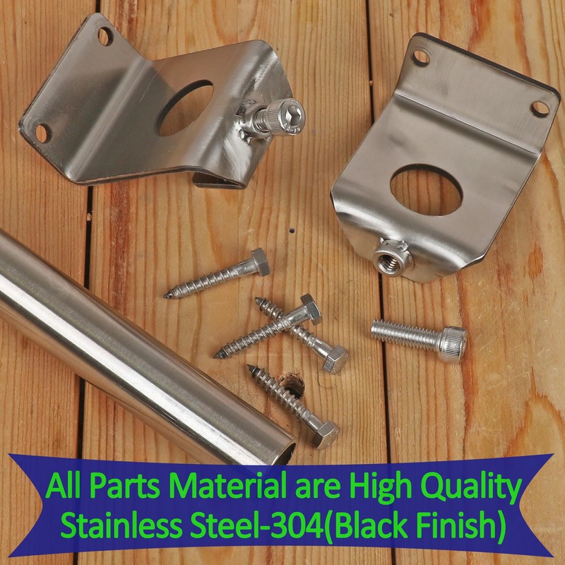 Mayset 2 Pack 6.5 FT Stainless Steel String Lights Pole