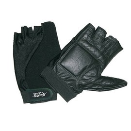 Kozee Komforts Leather Wheelchair Gloves - Padded Half Finger Gloves for Wheelchair Users - Ideal for Sports, Racing, Gym Workouts - Hook and Loop Wrist Fastening - Machine Washable - Extra Large