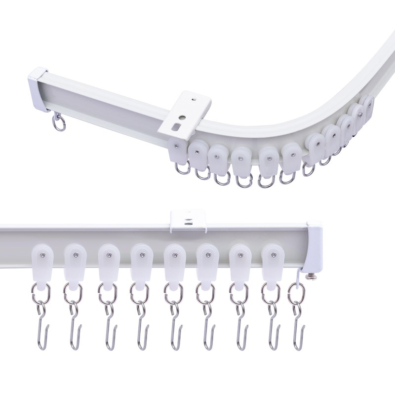 MaKefeile Ceiling Curtains Track System, Flexible & Bendable Curtain Tracks