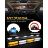 HLauto 604N Emergency Dash Strobe Lights: 2x16.8 inch Amber White