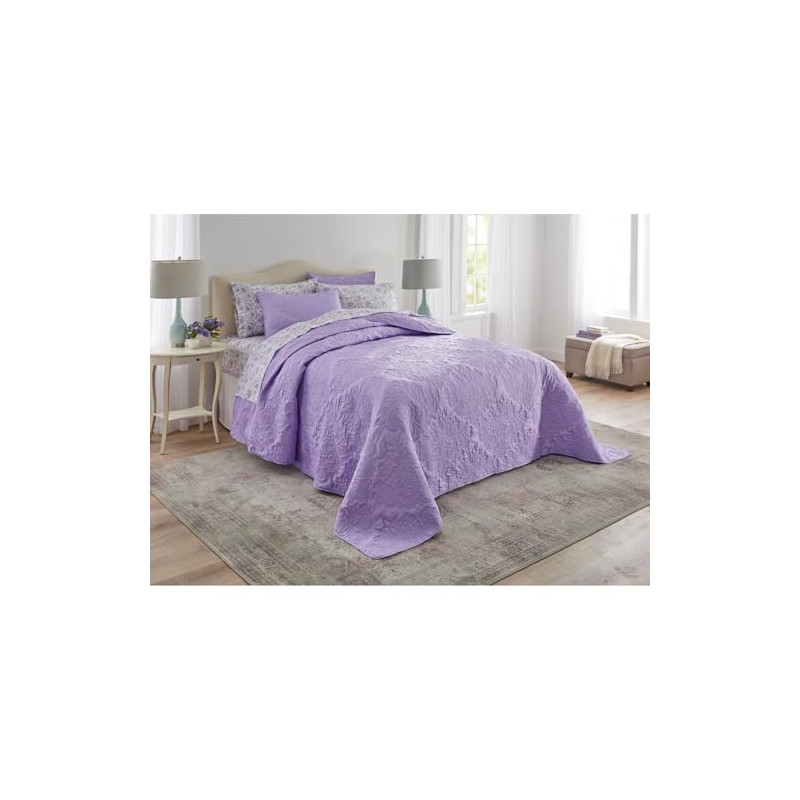 BrylaneHome Comfort Cloud Bedspread - King, Lilac