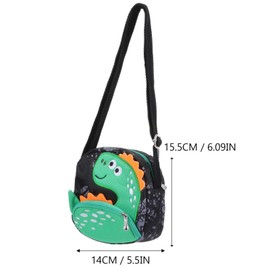 Kids Dinosaur Crossbody Bag - Cute Cartoon mini Shoulder Bag for Toddler Boys and Girls, Oxford Cloth, 6.10x5.51x1.96 inches