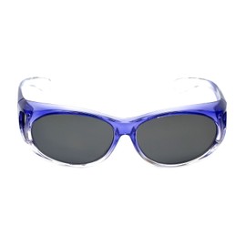 Calabria P2866POL-2T Polarized Fitover Sunglasses Wear Over Eyewear Purple Grey Men Women Wrap Around Sun Glasses Anti Glare
