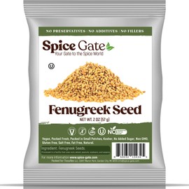 Spice Gate Fenugreek Seeds - Whole (2 oz) Ideal for Indian Meals, Cooking, and Curries