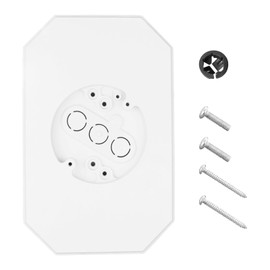 FJIAYIF White Outdoor Siding Light Mounting Block Kit with Built-in Electrical Box, 1/2 inch Lap Double and 4 inch Siding Mounting Kit, White 1 Pack