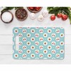 Bcumuq Sweet Fruit Cutting Boards Strawberries Flower Cherry Dot Blue