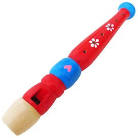 Keepdrum KFL1RD Flute Red Wooden Children's Children's Recorder